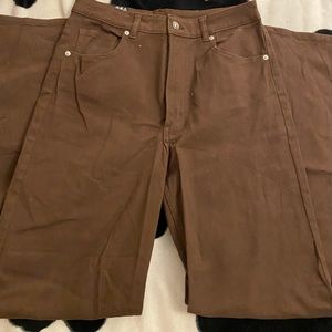 Brown Wide Leg Jeans